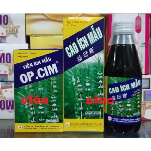 Cao Ích Mẫu - kinh nguyệt không đều, đau bụng kinh, rối loạn kinh nguyệt trong thời kỳ mới có kinh và tiền mãn kinh OPC