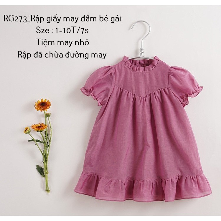 RG273_Rập giấy may đầm kiểu cho bé