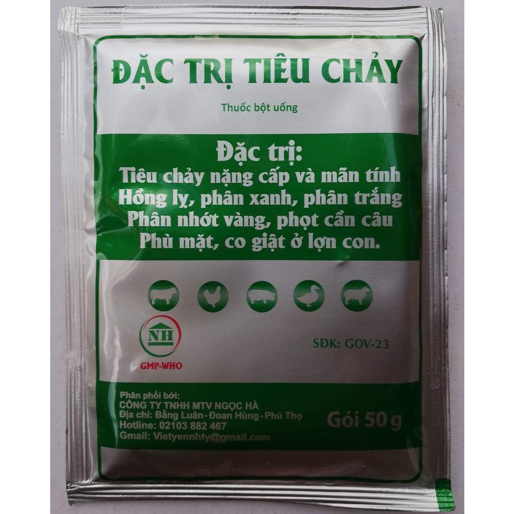 1 gói Colistin 50g Dùng cho gia súc, gia cầm, chó, mèo