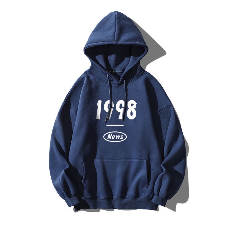 Áo Hoodie Tay Dài Dáng Rộng Phong Cách Vintage Âu Mỹ Giản Dị Dành Cho Bạn Nam