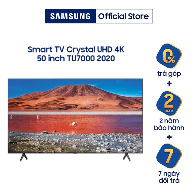 Smart Tivi 4K UHD Samsung 50 inch UA50TU7000KXXV - Miễn phí lắp đặt
