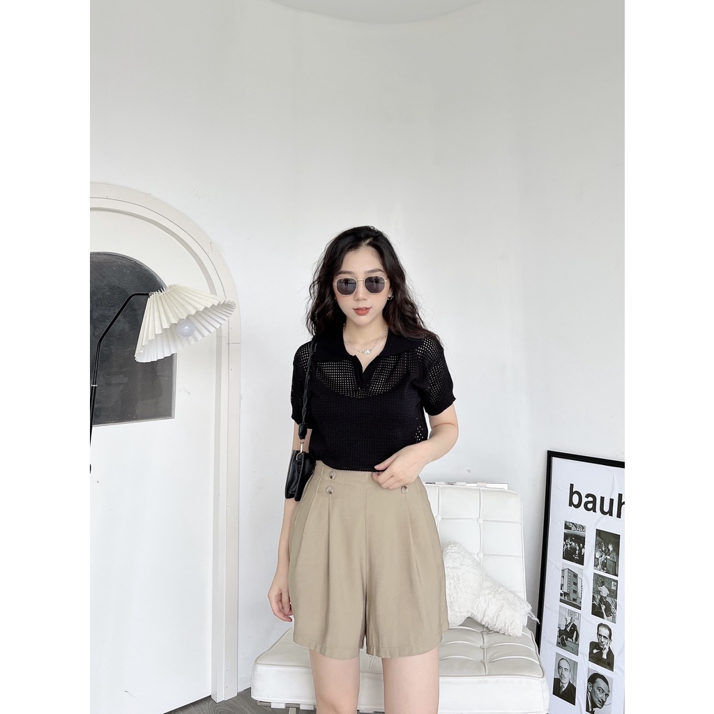 ÁO CROCHET TRƠN CỔ ĐỨC