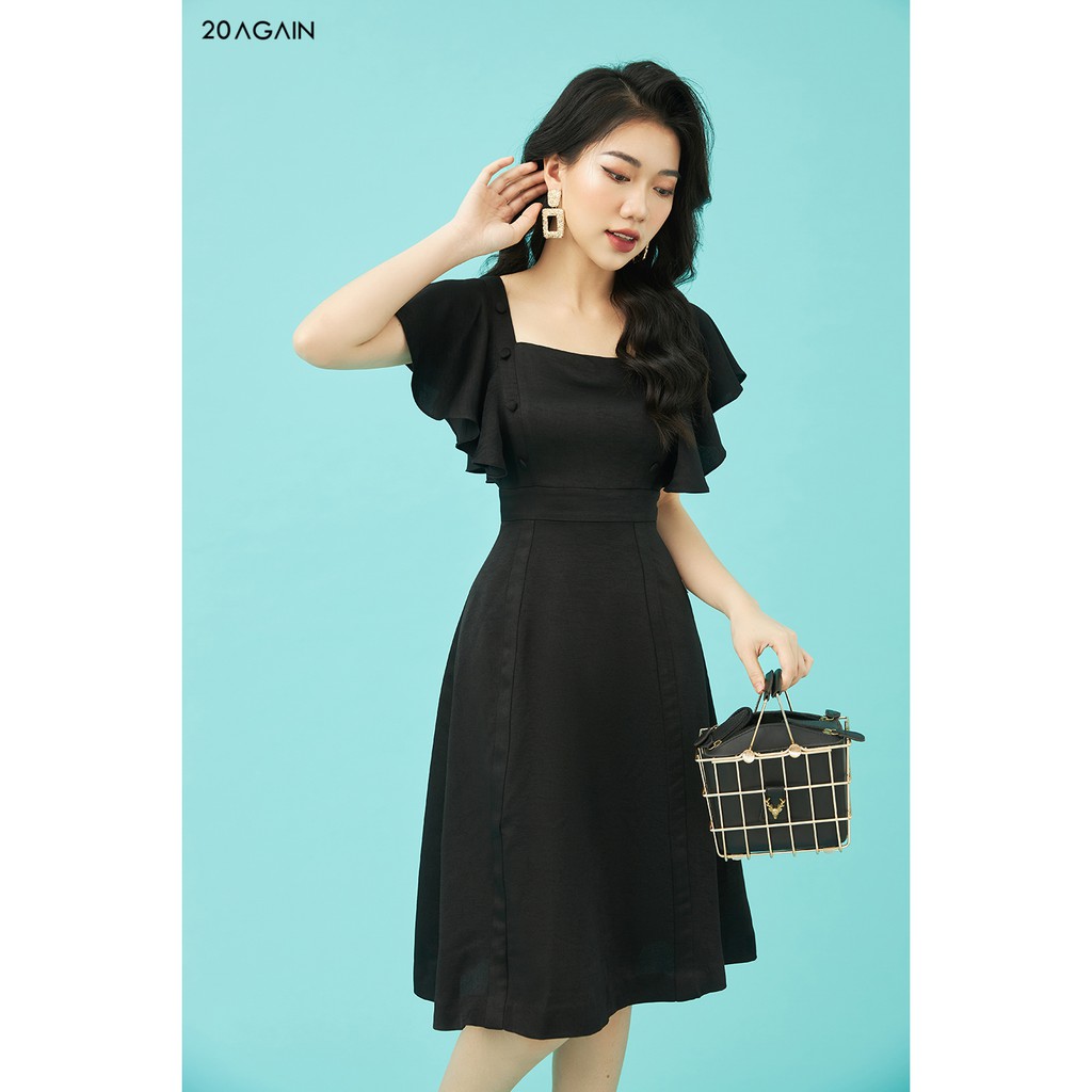 Đầm Xòe 2 Bên Đính Cúc 20AGAIN DEA1069 | BigBuy360 - bigbuy360.vn
