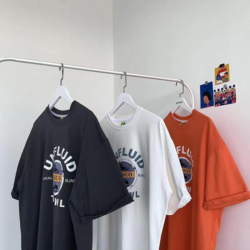 simple áo phông phong cách Hàn Quốc cotton áo phông nam unisex couple áo phông form rộng ifashion lụa retro áo thun kiểu nữ