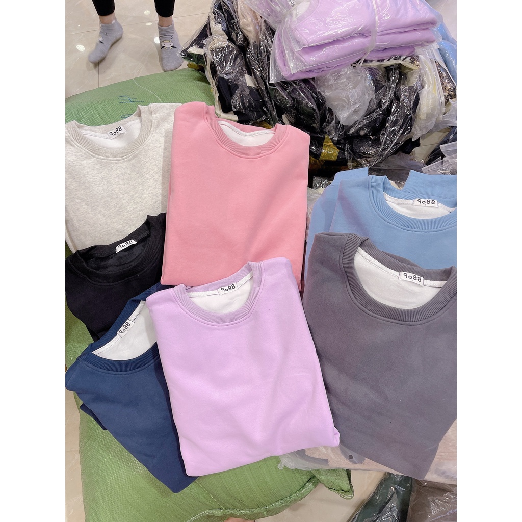 Áo nỉ trơn lót lông mã 9088 | BigBuy360 - bigbuy360.vn