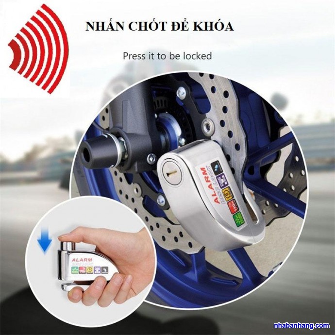 Khóa đĩa có báo động chống trộm Alarm Disc Lock NC303