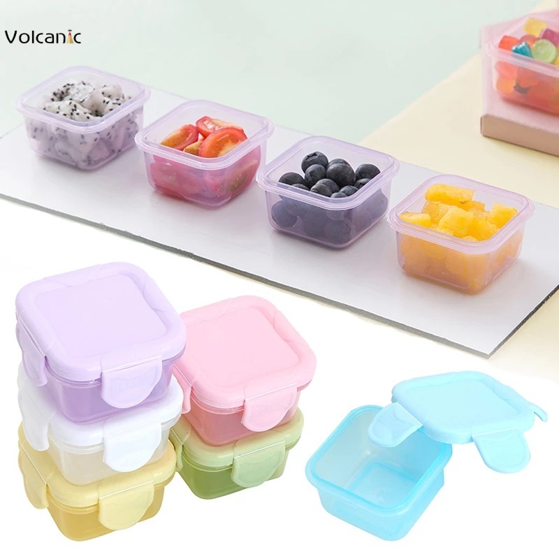 Hộp nhựa mini có nắp đựng thực phẩm chống ẩm chống tràn tiện lợi cho nhà bếp