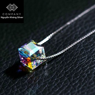 Dây chuyền bạc gắn đá pha lê sáng lấp lánh