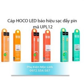 Dây sạc iPhone hoco dài 2m có đèn led báo hiệu