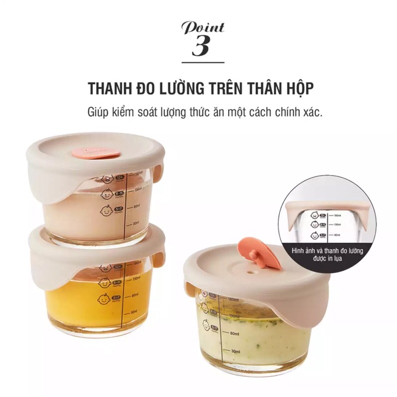Hộp trữ đồ ăn dặm thuỷ tinh Lock & Lock