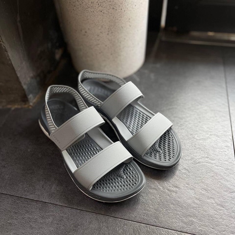 GIÀY SANDAL CROCSS LITERIDE PCAER 360 CHO NỮ MÀU GHI HÀNG FULL HÔP