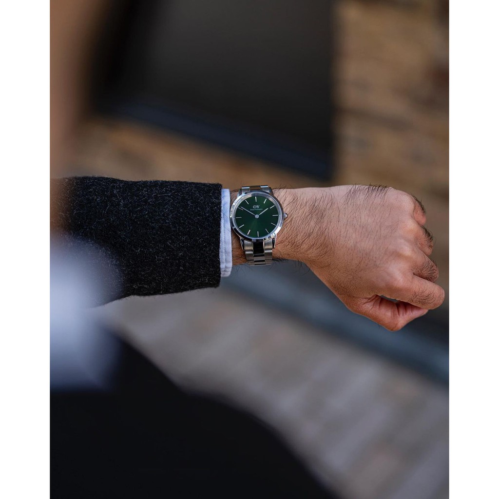 Đồng hồ nam Daniel Wellington Iconic Link Emerald Silver 40mm - DW Official