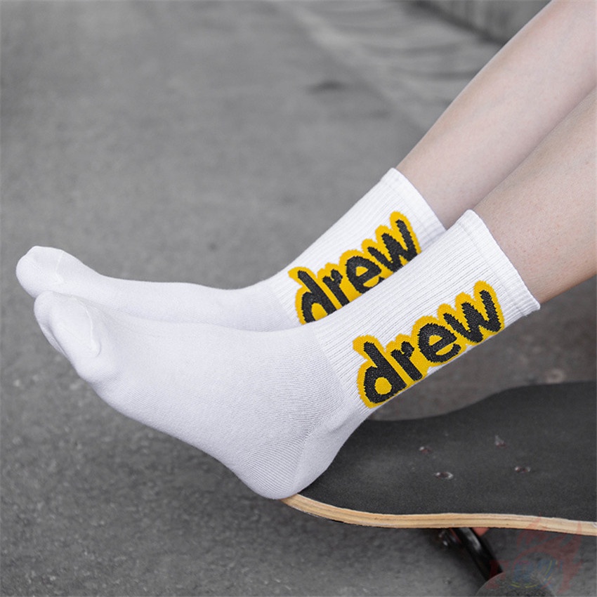 ❀ Vớ Nhà Drew ❀ 1 Đôi Tất Ngắn Thời Trang Hip Hop Đường Phố Unisex