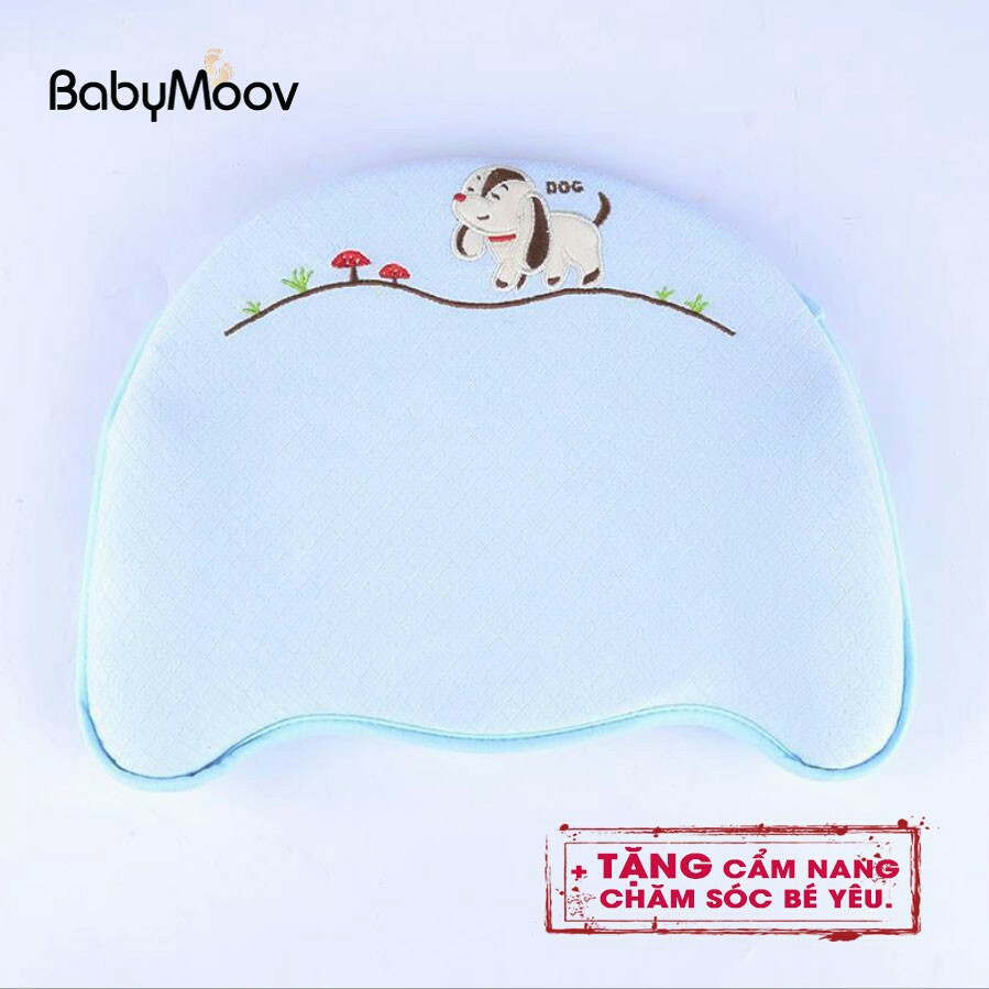 Gối cao su non Babymoov Cao cấp chống méo đầu, nghẹo cổ, còng lưng cho bé