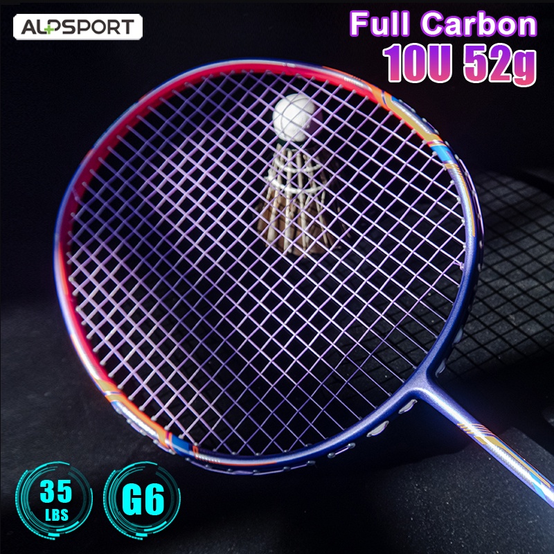 Vợt cầu lông ALPSPORT ALP GJ 10U 52g tối đa 35Lbs 100% sợi carbon siêu nhẹ cao cấp