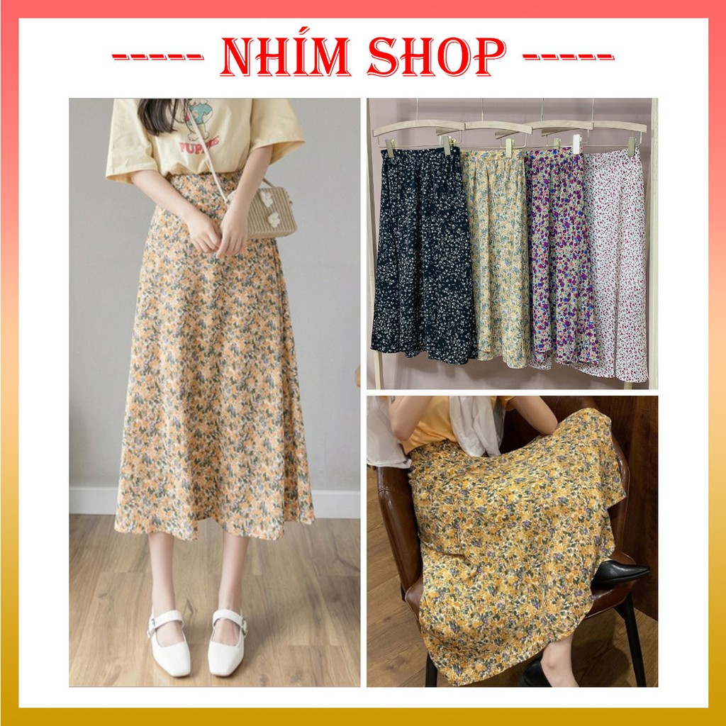 Chân váy hoa nhí, chân váy vintage ♥️ Chân váy ulzzang phong cách Hàn Quốc, dễ thương - NhimShop CV18