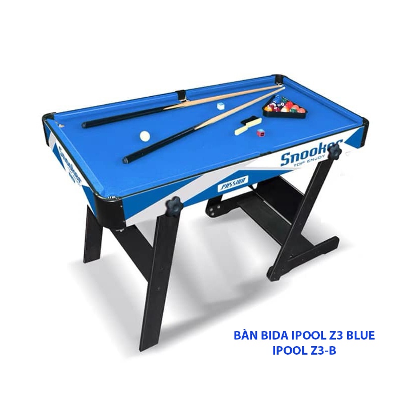Bàn Bida Cỡ Lớn 1m25 Ipool Z3, Đầy Đủ Phụ Kiện, Bàn Bi A Lỗ Mini 1,25m Dành Gia Đình, Văn Phòng, Kinh Doanh Hanana