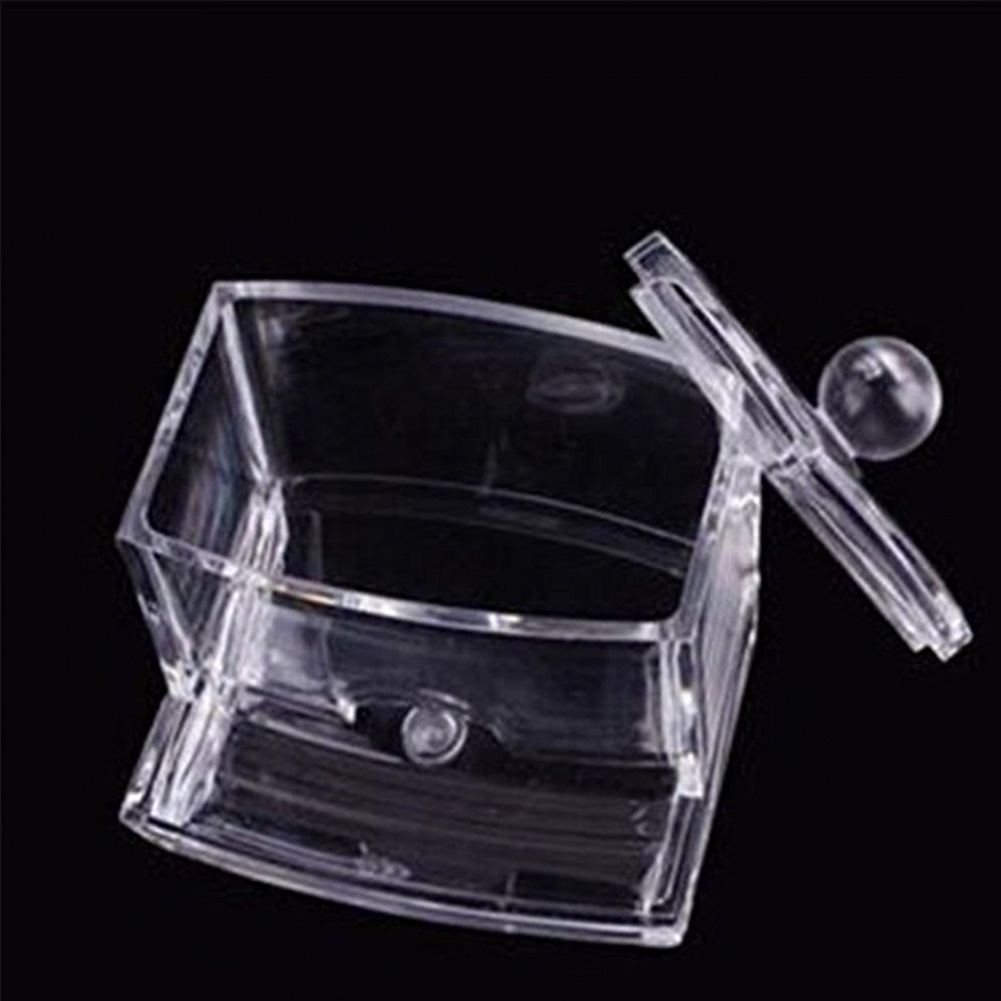 Hộp Đựng Bông Tẩy Trang / Tăm Xỉa Răng Trong Suốt Tiện Dụng