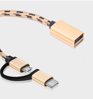 Cáp Chuyển Đổi 2 Trong 1 Otg Type-C Micro Usb