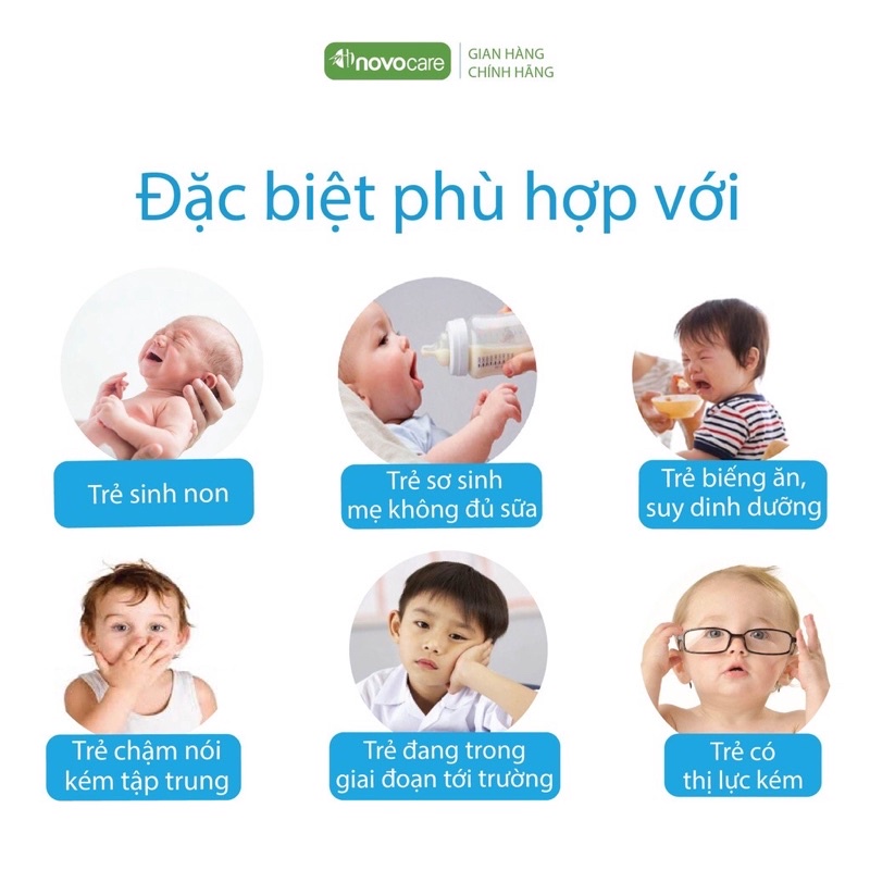✅ DHA Novosmart - nhỏ giọt không tanh cho Bé Trẻ Sơ Sinh, Omega 3, DHA, EPA hàm lượng cao phát triển não bộ 20m