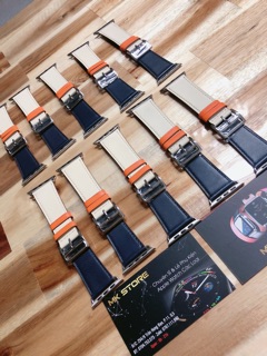 Dây da cao cấp apple watch kiểu dáng hermes