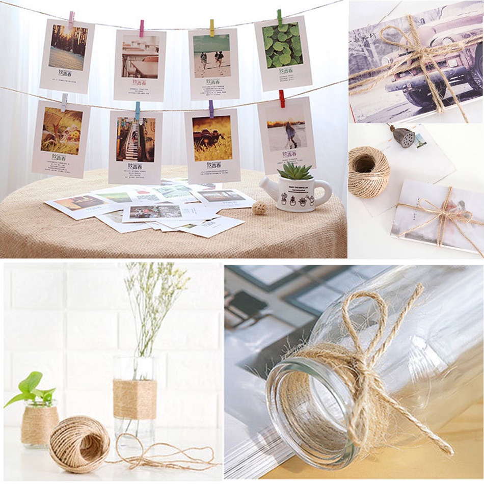Cuộn Dây Đay 100m Dùng Trang Trí Tiệc Cưới / Giáng Sinh Dễ Thương