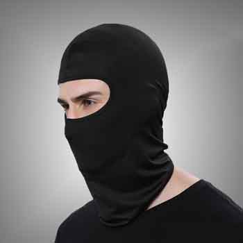 Khăn trùm đầu ninja đen Fullface chống nắng, chống bụi tiện dụng cho hoạt động ngoài trời