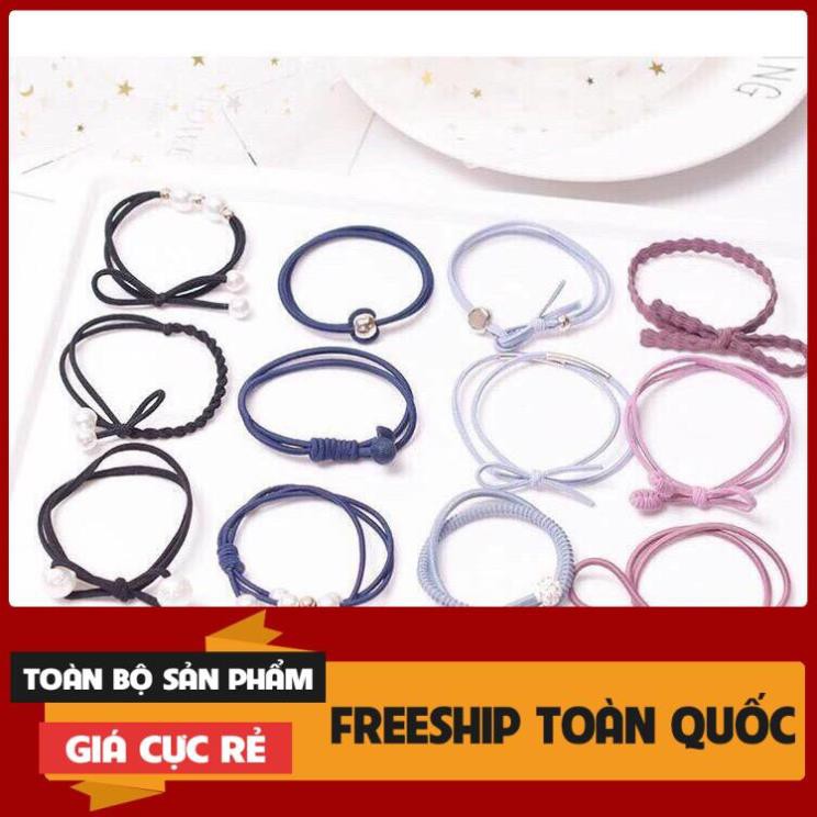 HỘP 12 DÂY CHUN BUỘC TÓC siêu đẹp giá rẻ