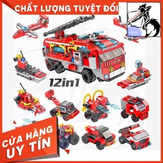 Lego Panlos 633016 Lắp Ráp Xe Cứu Hỏa 12 in 1 - City Fire Truck ( 561 Mảnh ) [Hàng Có Sẵn]