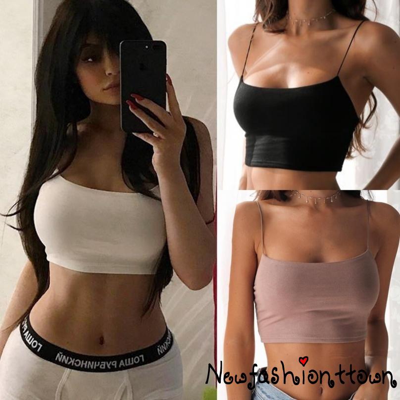 Áo Croptop Hai Dây Thời Trang Mùa Hè Cho Nữ