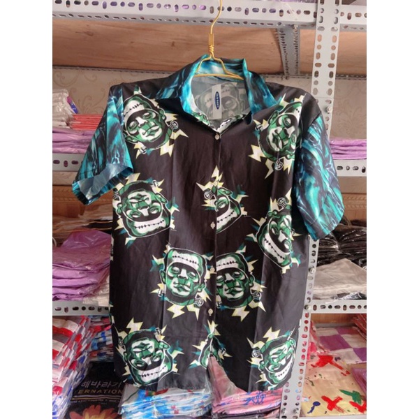 Áo Sơ Mi Tay Ngắn Unisex Cổ Bẻ Phong Cách Hàn Quốc Freesize