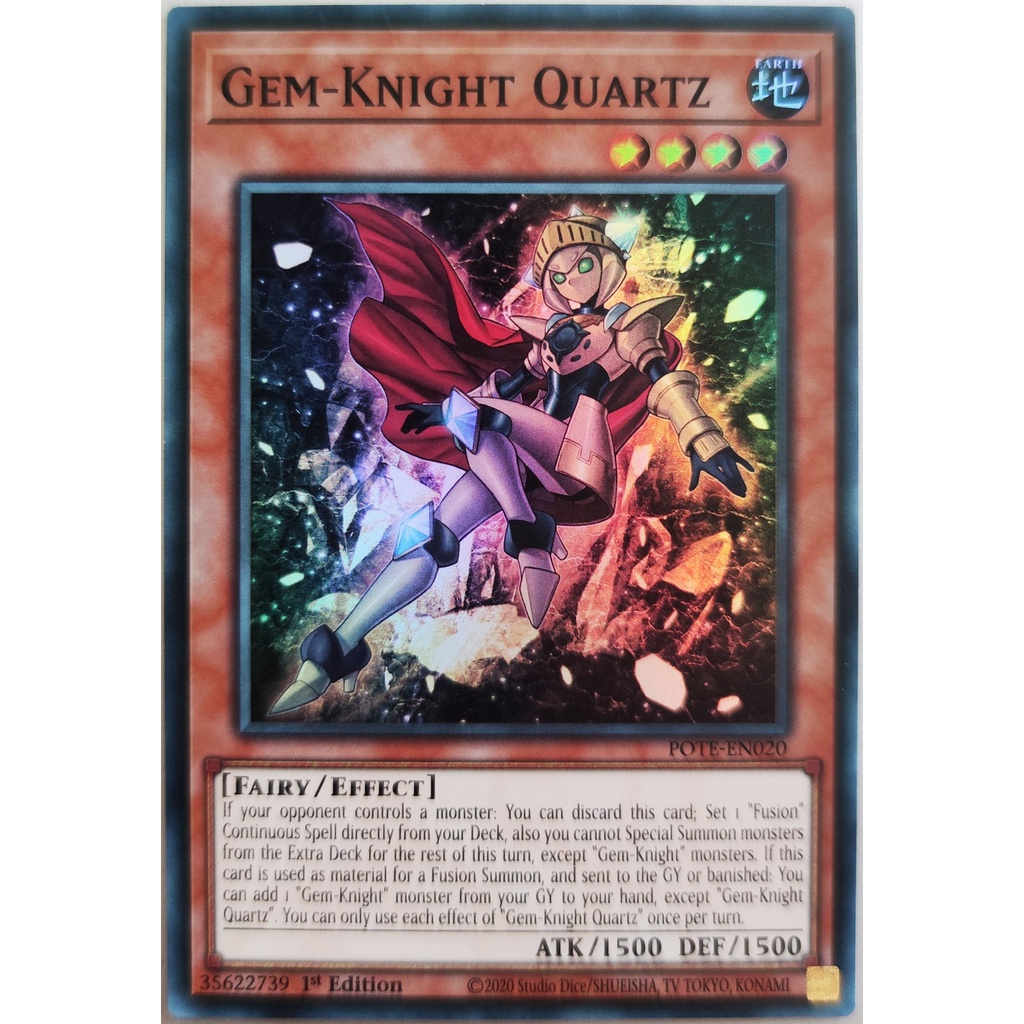[Thẻ Yugioh] Gem-Knight Quartz |EN| Super Rare