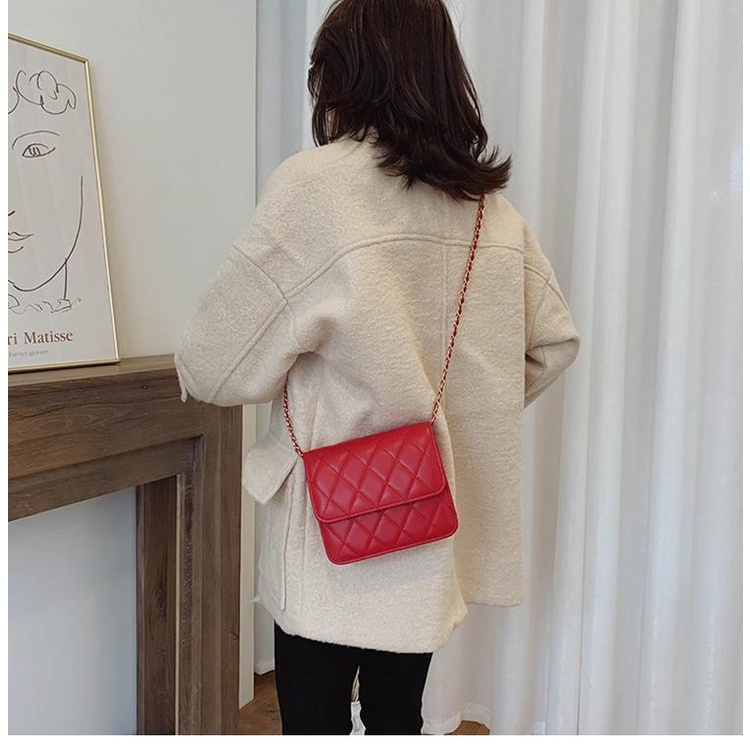 Túi đeo vai hình vuông mini chất lượng cao phong cách Pháp thời trang cho nữ