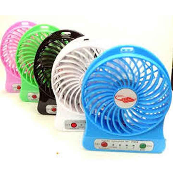 Quạt điều hòa Quạt mini fan xài pin sạc tích điện có đèn