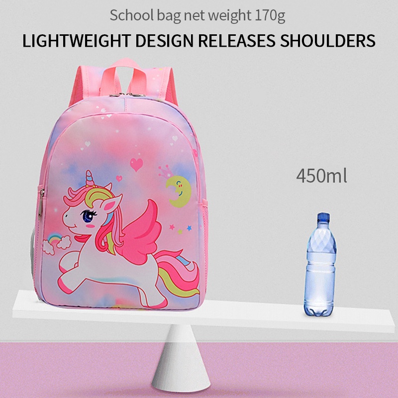 Balo Đi Học Hình Kỳ Lân Dễ Thương Cho Bé Gái Tiểu Học AKKU