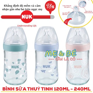 BÌNH SỮA THỦY TINH NUK NATURE SENSE 120ML-240ML