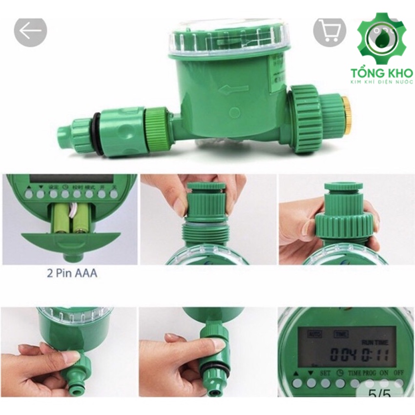 Van nước hẹn giờ tưới tự động chạy pin - Đồng hồ điện tử hẹn giờ tưới cây - Tổng kho kim khí điện nước