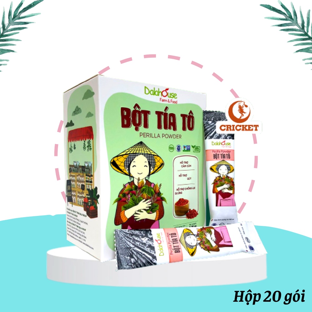 Bột Tía Tô Nguyên Chất Sấy Lạnh Dalahouse - Hộp 60g, Đẹp Da Tốt Cho Sức Khỏe