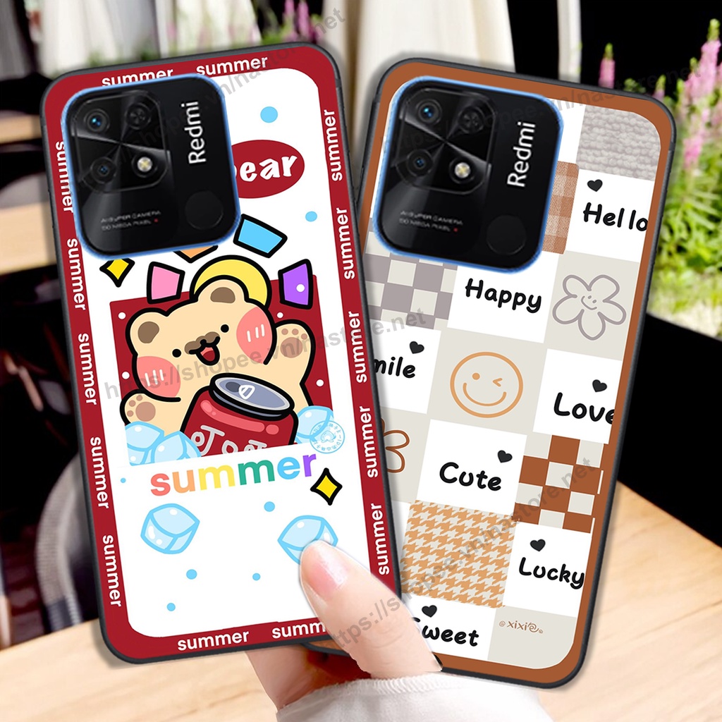 Ốp lưng Xiaomi Redmi 9C / Redmi 10c trái tim gấu cute thể thao cá tính, giá rẻ