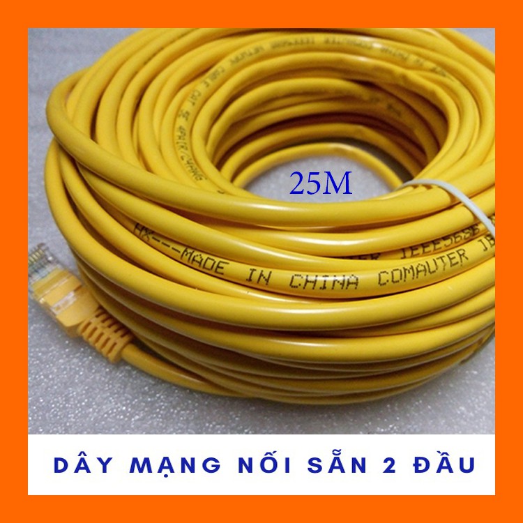 Dây mạng Đúc Máy 2 Đầu 10m 15m 20m 25m 30m 40m 50m 60m Màu Ngẫu Nhiên