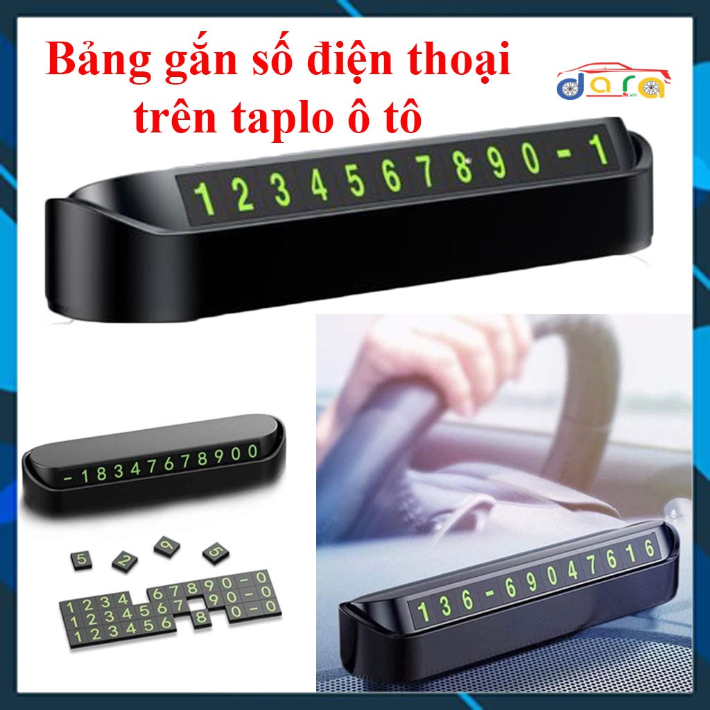 Bảng gắn số điện thoại trên taplo ô tô, có phản quang