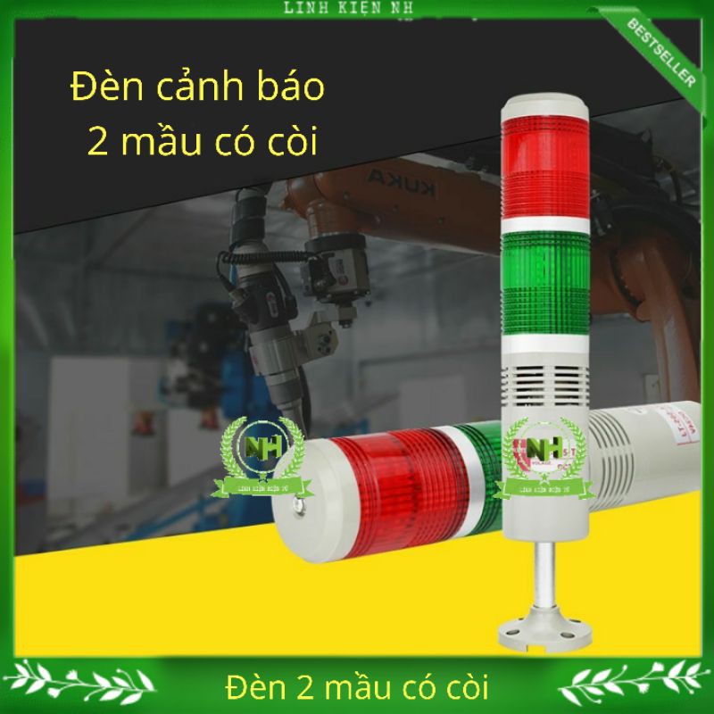 ĐÈN CẢNH BÁO HÌNH THÁP 2 MÀU 3 MÀU CÓ CÒI 24V và 220V