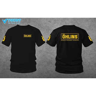Áo thun OHLINS Biker Tay Ngắn Tem Xe (Đen)