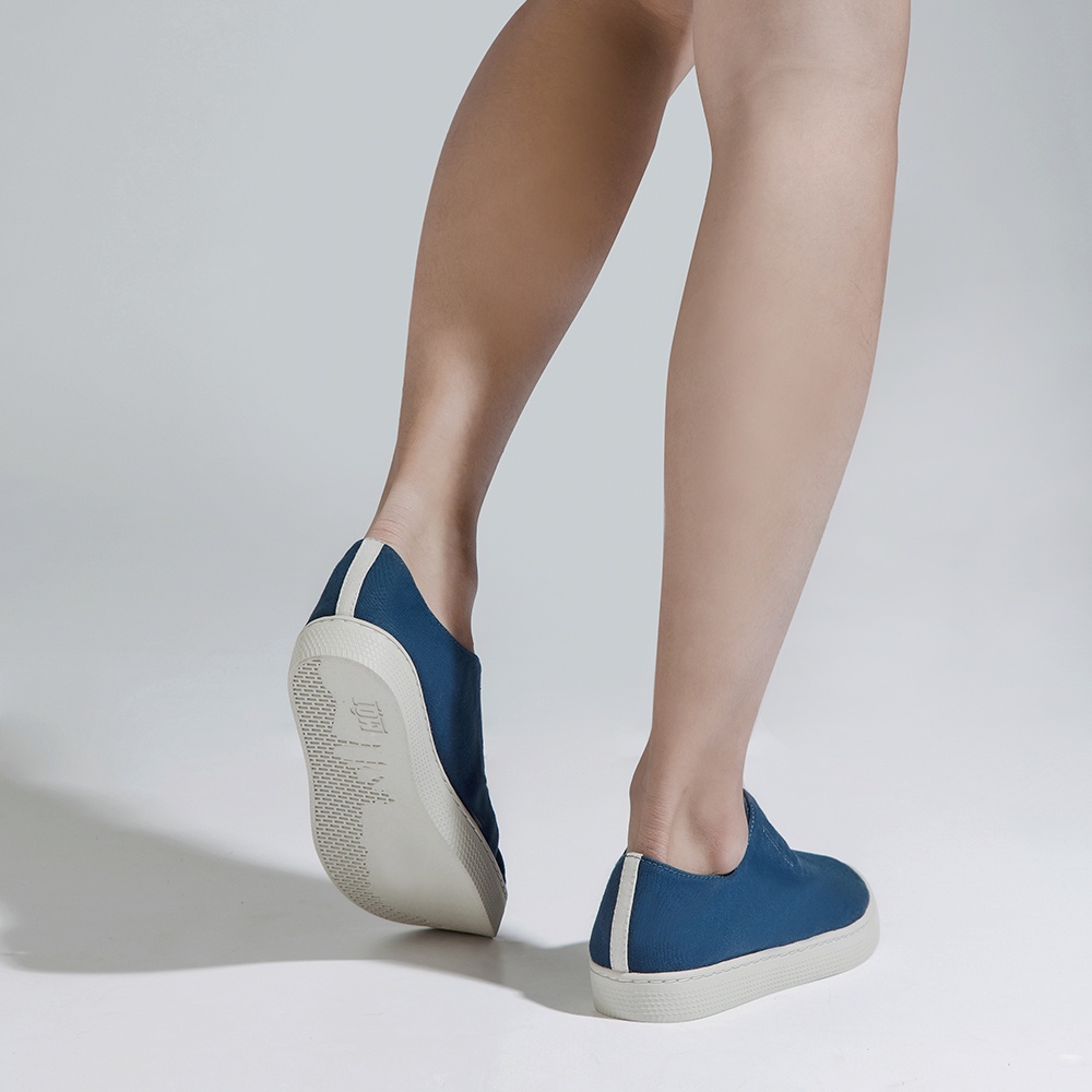 Giày Một vải xanh nước biển không dây