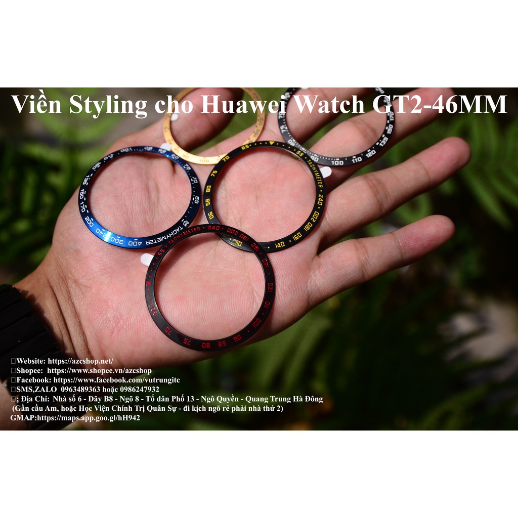 Dán Viền Bezel Huawei GT2 46MM Thép Khắc Trìm