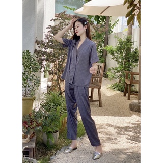 𝗛𝗮̀𝗻𝗴 𝗰𝗵𝗶́𝗻𝗵 𝗵𝗮̃𝗻𝗴 Set Đồ Ngủ Pyjama cao cấp Lavish Vest caro - ON WORKSHOP