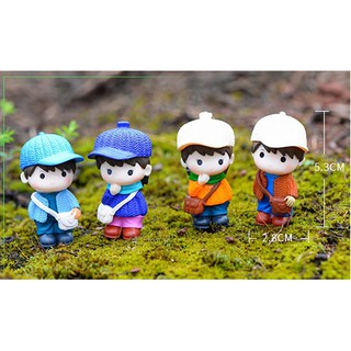 Tượng chibi bé trai trang trí mô hình, tiểu cảnh