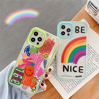 Ốp Điện Thoại Silicon Họa Tiết Cầu Vồng Hoạt Hình Chống Rơi Cho IPhone 7P/8Plus X XS XR Max 11 12 Mini Pro Max