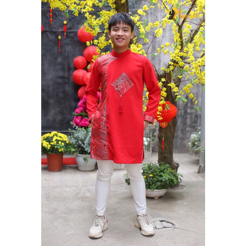 [Hàng chất siêu hot] Áo dài bé trai đại cồ diện tết - Xuân 2022