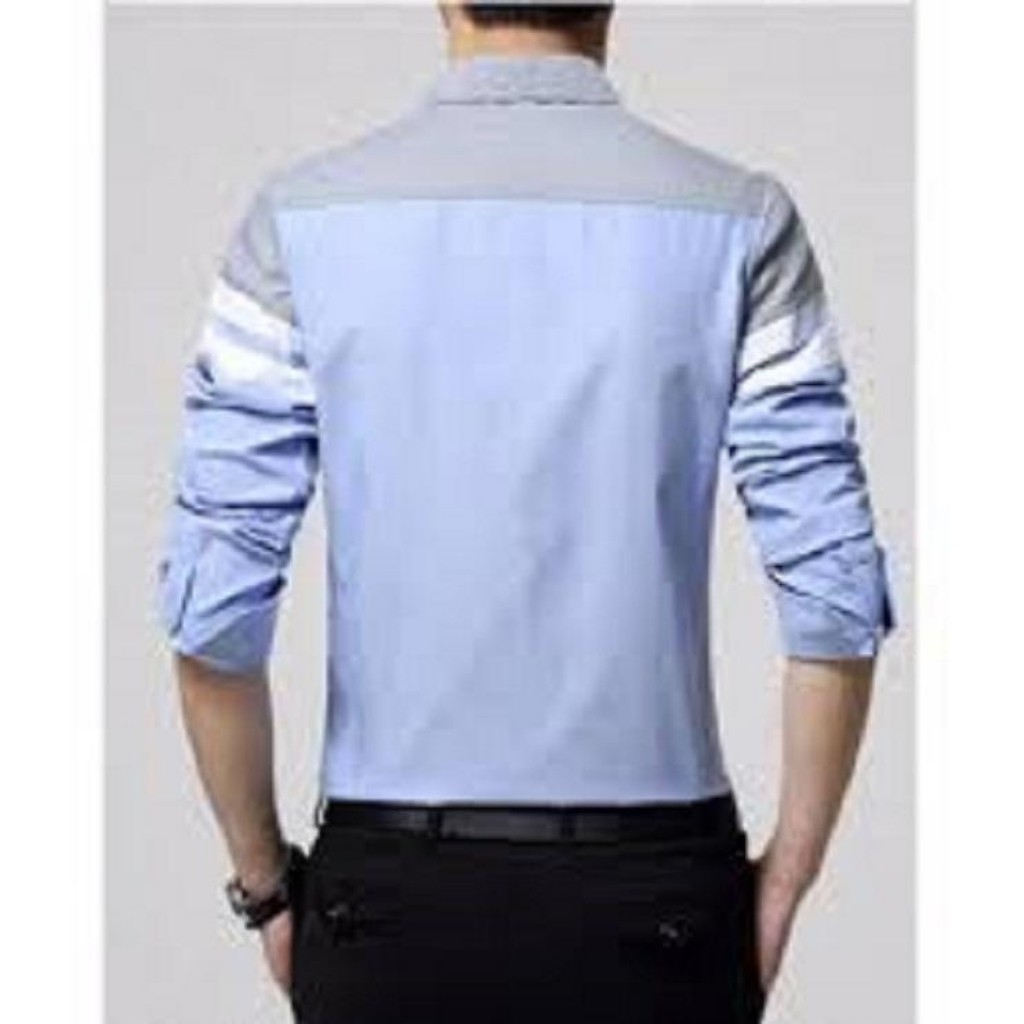 Áo Sơ Mi Nam Dài Tay Hai Viền Xám Xanh Mẫu VS02 Thời Trang Cao Cấp  PONIVA Form Đẹp Chuẩn VNXK